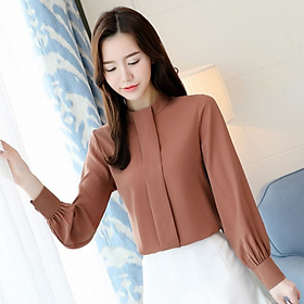Áo kiểu nữ xếp ly giữa sang trọng, thích hợp mặc công sở, dự tiệc