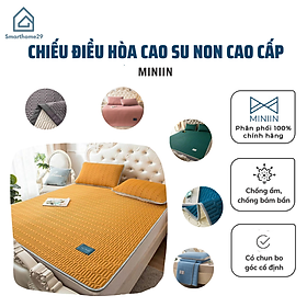 Mua Chiếu điều hòa cao su non cao cấp  Chiếu mát mùa hè họa tiết trơn MINIIN - Tặng kèm 2 vỏ gối