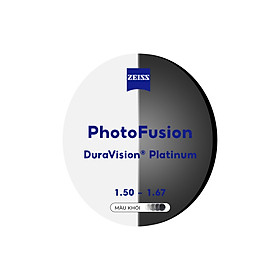 Tròng kính đơn tròng đánh đổi màu Zeiss (AS) chống ánh sáng xanh PhotoFusion DuraVision Platinum UV