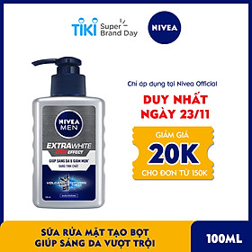 Sữa Rửa Mặt NIVEA MEN Tạo Bọt Giúp Sáng Da Vượt Trội (100ml) - 83956