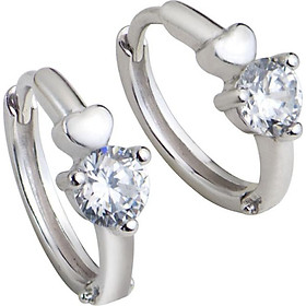 Bông tai trẻ em bạc đính đá PNJSilver XM00K000115-BO