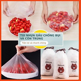 Mua Combo 100 Màng Bọc Thực Phẩm  Có Chun Thảo Nguyên túi zíp đựng thực phẩm  túi gấu popular broun co giãn  BN