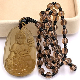 Vòng cổ Bồ tát Phổ hiền đá Obsidian 5 cm DHBNN2