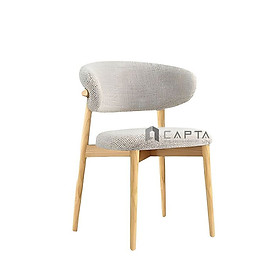 Mua Ghế ăn LEO-F Nội thất Capta Ghế cafe nhà hàng chân gỗ tự nhiên gỗ ASH có nệm bọc vải bố hiện đại