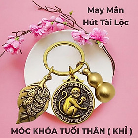 Móc Khoá Xe Máy, Oto 12 Con Giáp Phong Thuỷ Bằng Đồng Thau - AnNhien