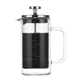 20oz Double Walled French Coffee Maker Heat Resistant Borosilicate Glass Coffee Pot with Stainless Steel Filter
