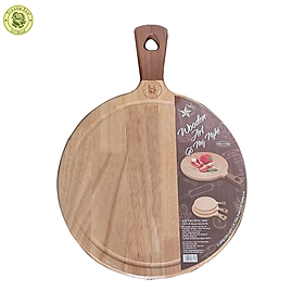 Thớt Gỗ Cao Su Tay Cầm Tròn Dài 34, 37, 40 cm - Đồ Gỗ Nhà Bếp Thương Hiệu Trường Sơn