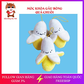 Móc khóa gấu bông hình quả chuối dễ thương