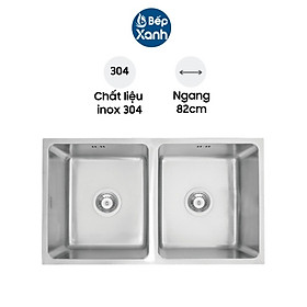 Hình ảnh Chậu Rửa Chén Hafele HS19-SSN2S90S 567.23.020 - Inox 304 - Ngang 77 cm - Hàng Chính Hãng