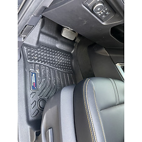 Thảm lót sàn xe ô tô Ford Ranger/ Ford Raptor  2022 + Nhãn hiệu Macsim chất liệu nhựa TPE cao cấp màu đen