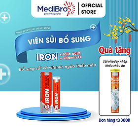 VIÊN SỦI SẮT IRON ACID FOLIC VITAMIN C HỖ TRỢ PHÒNG NGỪA THIẾU MÁU DO THIẾU SẮT