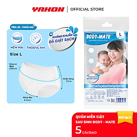 Combo Bao Quần Lót Sau Sinh BODY-MATE Nữ, 5 Cái/Bao | Đã Giặt Sạch, Tiện Lợi, Thoáng Khí
