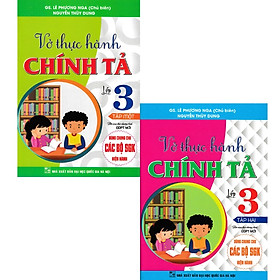 Sách - Combo Vở Thực Hành Chính Tả Lớp 3 (Bộ 2 Cuốn) (Dùng Chung Cho Các Bộ SGK Hiện Hành)