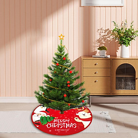 Christmas Tree Skirt Base Cover 90cm Warm Round for Home Decor Party Holiday