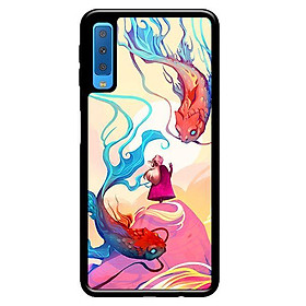 Ốp in cho Samsung Galaxy A7 2018 Cặp Cá Chép - Hàng chính hãng