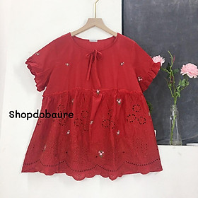 Áo bầu MÙA HÈ cộc tay babydoll đẹp cho mẹ bầu mặc nhà, đi làm, đi chơi freesize 45-68kg