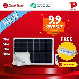 Mua Đèn năng lượng mặt trời 100W 70w 50w 30w chiếu pha hàng cao cấp - Mẫu mới 2022- Giá tận xưởng