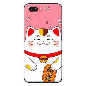 Ốp in cho Oppo Realme C1 Mèo Nền Hồng - Hàng chính hãng