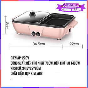 Mua Nồi Lẩu Nướng Vouller Đa Năng 2In1 Hàn Quốc  Bếp Lẩu Đa Năng Mini Tiện Dụng - Hàng Chính Hãng