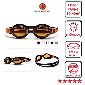 Kính bơi chống tia UV , Chống sương mù , bảo vệ mắt Cleacco - Hàng Chính Hãng - Cam 