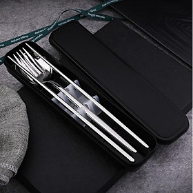Mua Bộ 3 món Đũa  Thìa  Dĩa Inox Cao Cấp