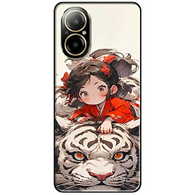 Ốp lưng cho Realme 9i - 10 - C20 - C67 - C65 4G - C11 2021 - Poco X6 5G - Cô Bé Và Hổ Trắng - Hàng Chính Hãng