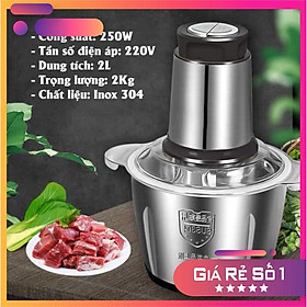 Mua Máy Xay Thịt  Rau Củ Đa Năng Cối Inox 304 Công Suất Cực Mạnh - Cốc Xay Bằng Thủy Tinh Motor Lõi Đồng 100% - Hàng Chất Lượng
