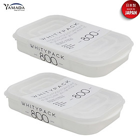 Hộp nhựa nắp mềm Whity Pack 800ml sử dụng được trong lò vi sóng - nội địa Nhật Bản