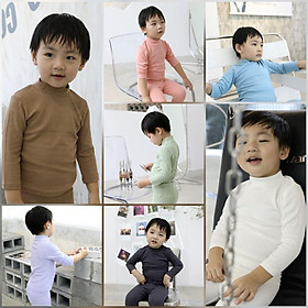 MINKY MOM QUẢNG CHÂU Áo Thun Tăm Cổ 3 Phân Cho Bé Trai Bé Gái Minkymom