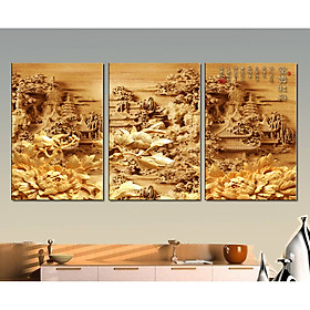 Mua Tranh treo tường phòng khách  tranh điêu khắc M255 /Gỗ MDF cao cấp phủ kim sa/ Chống ẩm mốc  mối mọt/Bo viền góc tròn