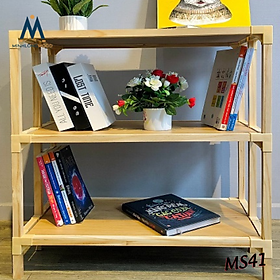 Mua Kệ Sách  Giá Sách 2 Tầng Minhlongwood M41 Kệ Trang Trí Phòng khách  Lắp Ráp Tiện Lợi  Màu Gỗ Tự Nhiên