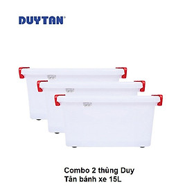 Combo 3 thùng nhựa Duy Tân Có Bánh Xe Dễ Di Chuyển 15Lit | TriTin