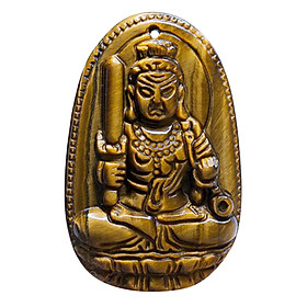 Mặt Dây Chuyền Bất Động Minh Vương Bồ Tát Mắt Hổ Vàng - Phật Bản Mệnh VIETGEMSTONES Cho Người Tuổi Dậu (Mặt Đã Kèm Sẵn Dây Đeo)