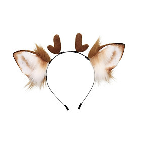 Deer Shape Headband Cosplay Headwear Headpiece Decorative Lightweight Hair Hoop for Party