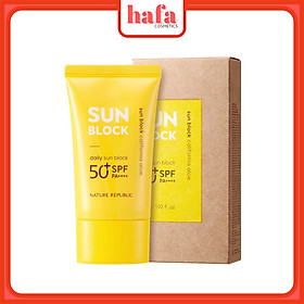 Kem chống nắng nâng tone tự nhiên Nature Republic California Aloe Daily Sun Block SPF50+PA++++ 57ml