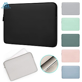 Túi Da Pu Mềm Siêu Mỏng Chống Sốc Nhiều Màu Đựng Laptop Notebook Kích Thước 13 14 15 Inch - Black