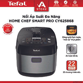 Nồi áp suất điện đa năng 5L Tefal Smart Pro CY625868 - Hàng Chính Hãng