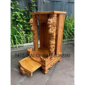 Mua Bàn thờ thần tài cao cấp Rồng Phun Lửa  bàn thờ ông địa gỗ gõ trạm vip