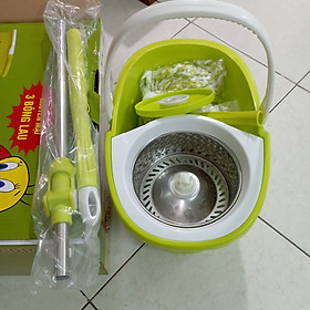 Mua Bộ cây lau nhà đa năng 360 độ  Fuji Mop dung tích 10L  3 bông lau  - chất liệu thép không rỉ  nhựa nguyên sinh