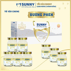 [Hộp 8 hũ] Yến sào đường phèn - Yến Sào Khánh Hòa chưng sẳn - 25% Yến thô - 70ml/hũ - Yến sào SUNNY