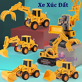 Xe đồ chơi xúc đất biến hình robot chạy bằng trớn cho bé 3 tuổi