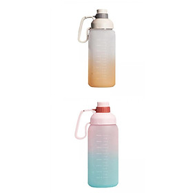 2x Motivational Water Bottle Drinking Jug for Sports Cycling Riding