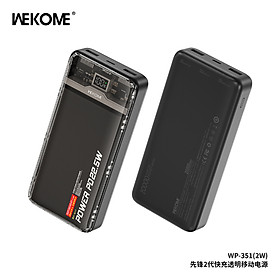 Pin sạc dự phòng sạc nhanh QC PD 22.5W trong suốt WEKOME 20000mAh nhiều màu sắc Wp 349 sạc thường - 351 sạc nhanh Hàng nhập khẩu