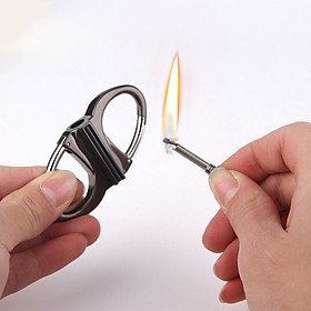 Mua Hộp Quẹt Bật Lửa Diêm Xăng HY-656 Kiêm Móc Khóa Thời Trang Cao Cấp (Màu Ngẫu Nhiên)