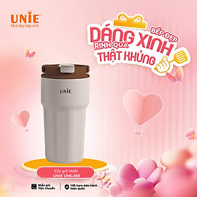 Cốc giữ nhiệt Unie UMC460, inox 304 cao cấp, cách nhiệt chân không dung tích 450ml, có ống hút, quai xách, đế chống trượt - HÀNG CHÍNH HÃNG