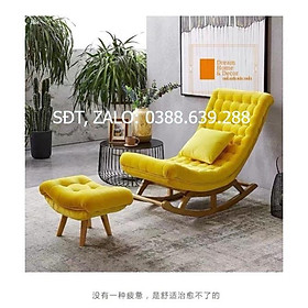 Mua ghế bập bênh thư giãn đôn chân gỗ cong