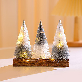 Mua Set 3 Cây Thông Kim Tuyến Có Đèn Lung Linh Phụ Kiện Trang Trí Noel