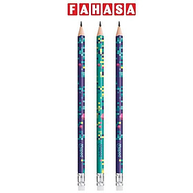 Vỉ 3 Chì Đen HB Kèm Gôm Pixel Party - Maped