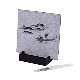 Reusable Buddha Board Artist Board Paint with Water Brush & Stand Release Pressure Relaxation Meditation Art Mindfulness