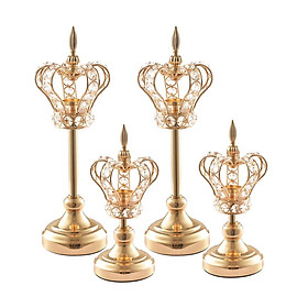 2xGold  Candlestick Ornament Tea Light Holder Photo Prop Tabletop Decor